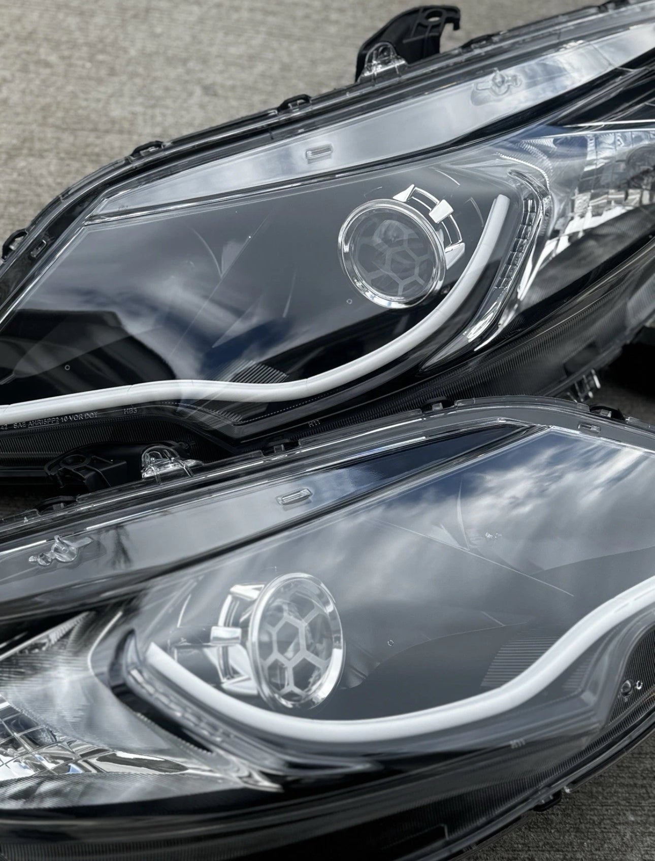 For 2014-2015 Honda Civic Coupe 2Dr Black Headlights Sequential Turn signal