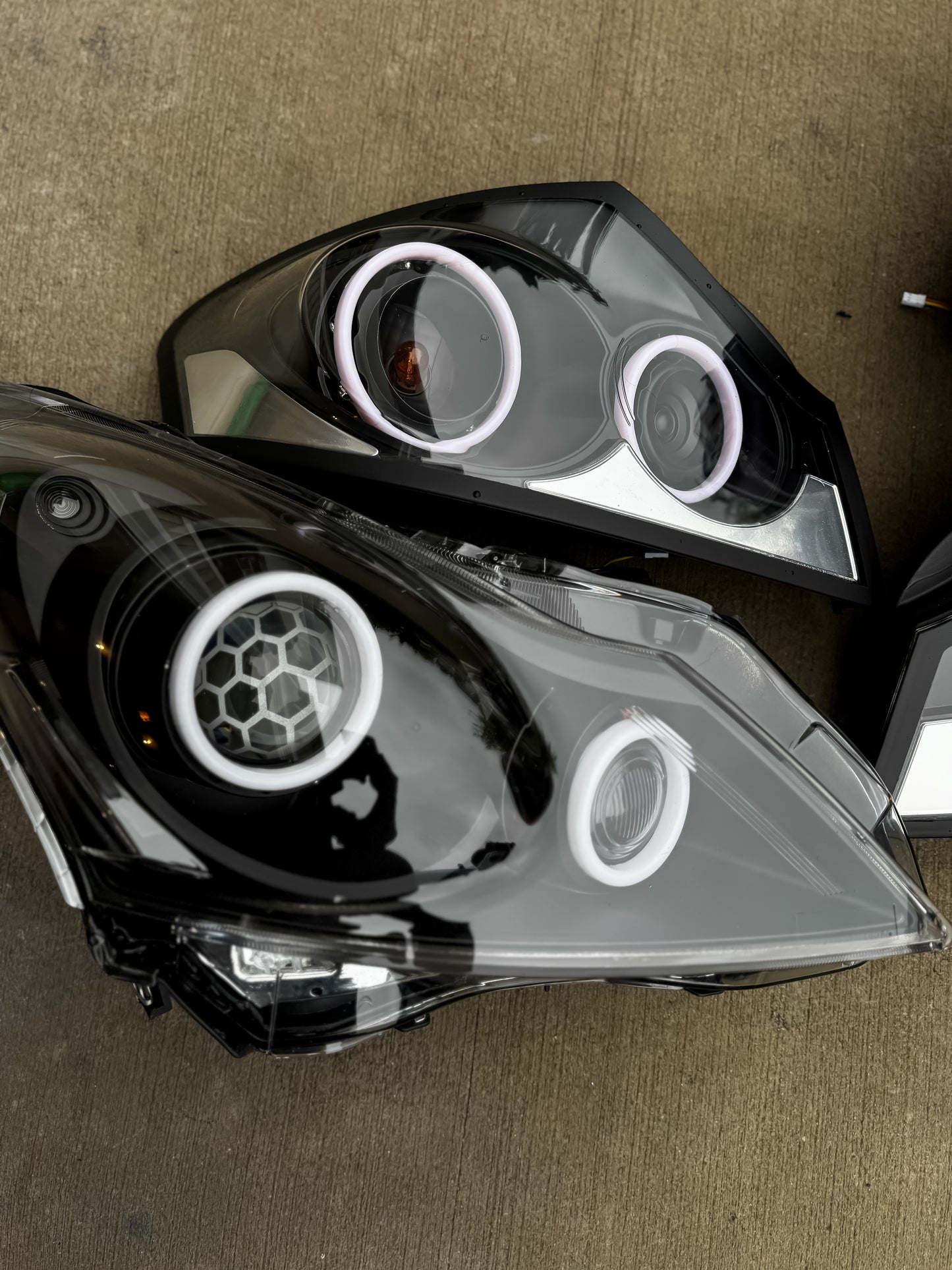2010-2013 G37 / 11-12 G25 Sedan Black Projector Halo Headlights + Tail lights