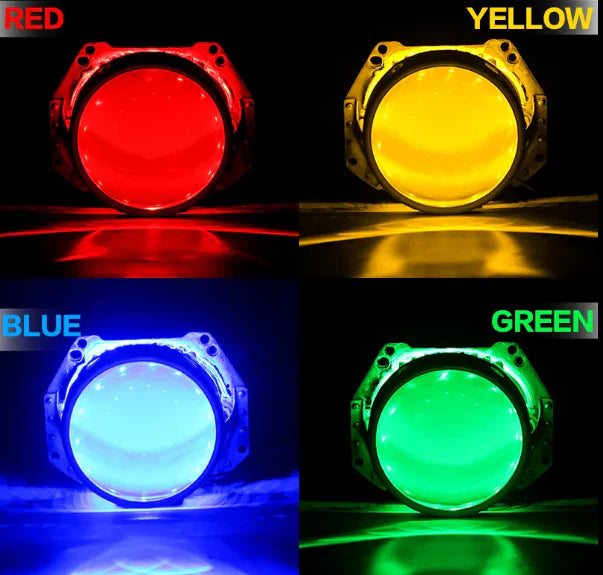 LED Demon Eyes for Headlights | Custom RGB & Color-Changing Projector Lighting