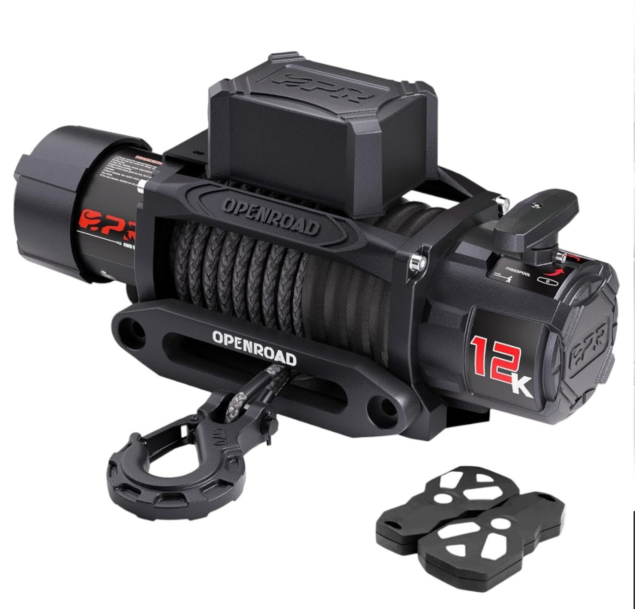 OPENROAD 12000lb Winch with Synthetic Rope & Wireless Remotes