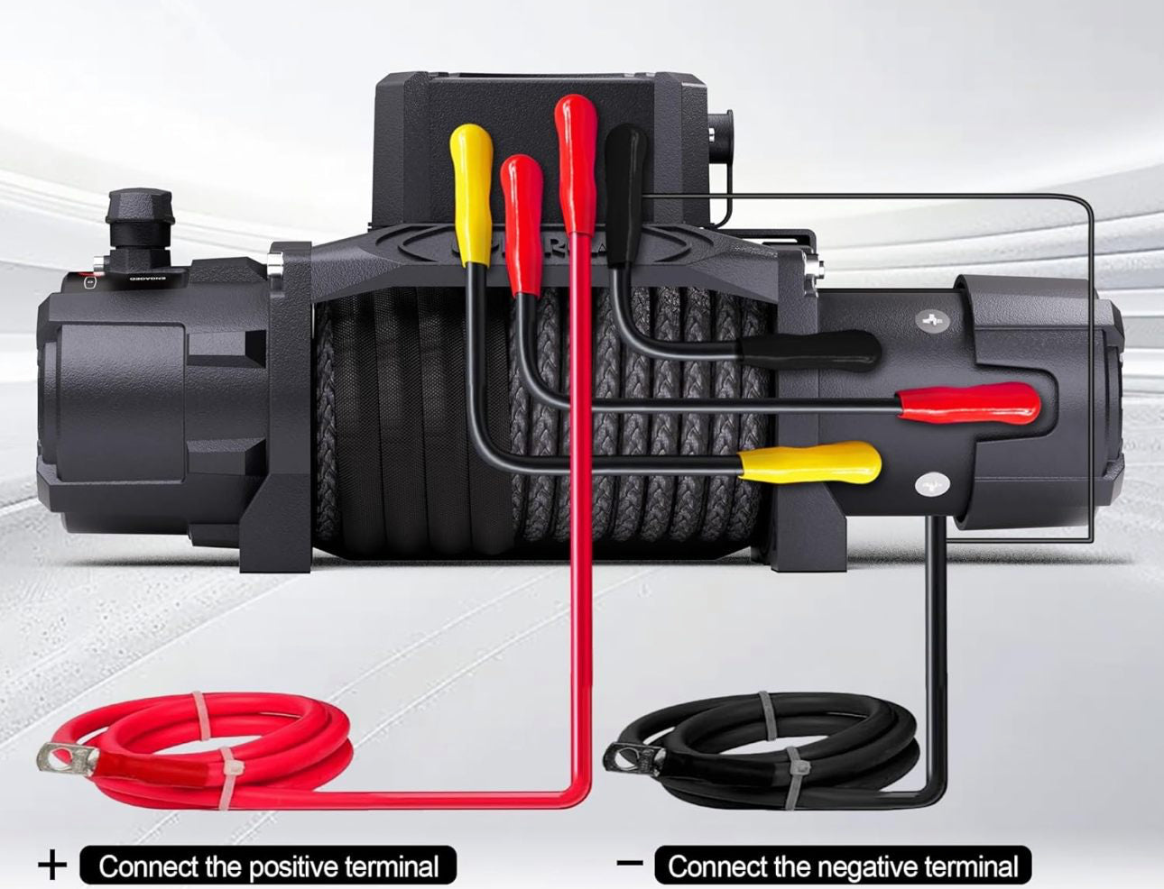 OPENROAD 12000lb Winch with Synthetic Rope & Wireless Remotes