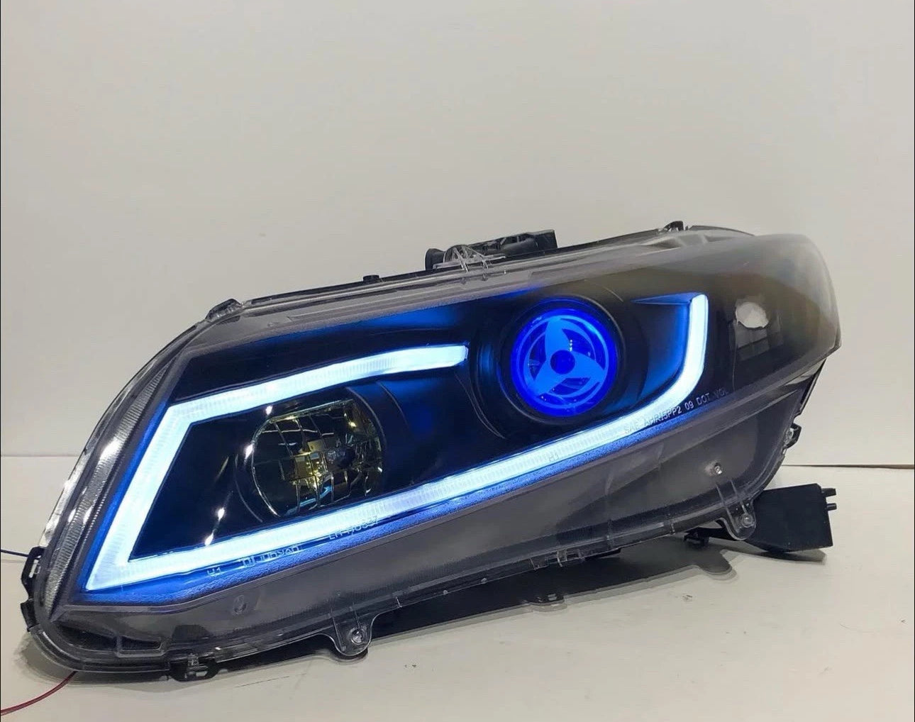 2012-2015 Honda Civic 2/4Dr Projector Headlights LED Strip Headlamps RGB