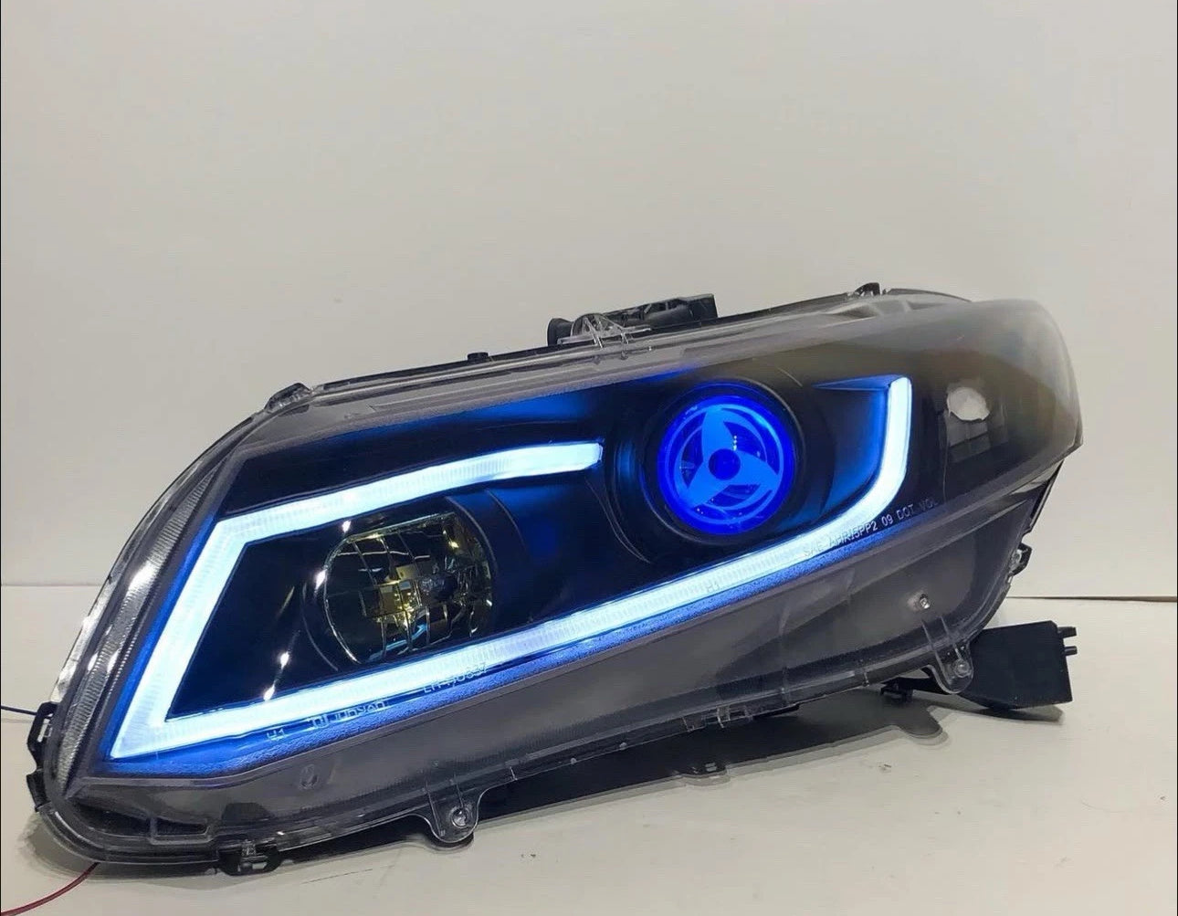 2012-2015 Honda Civic 2/4Dr Projector Headlights LED Strip Headlamps RGB