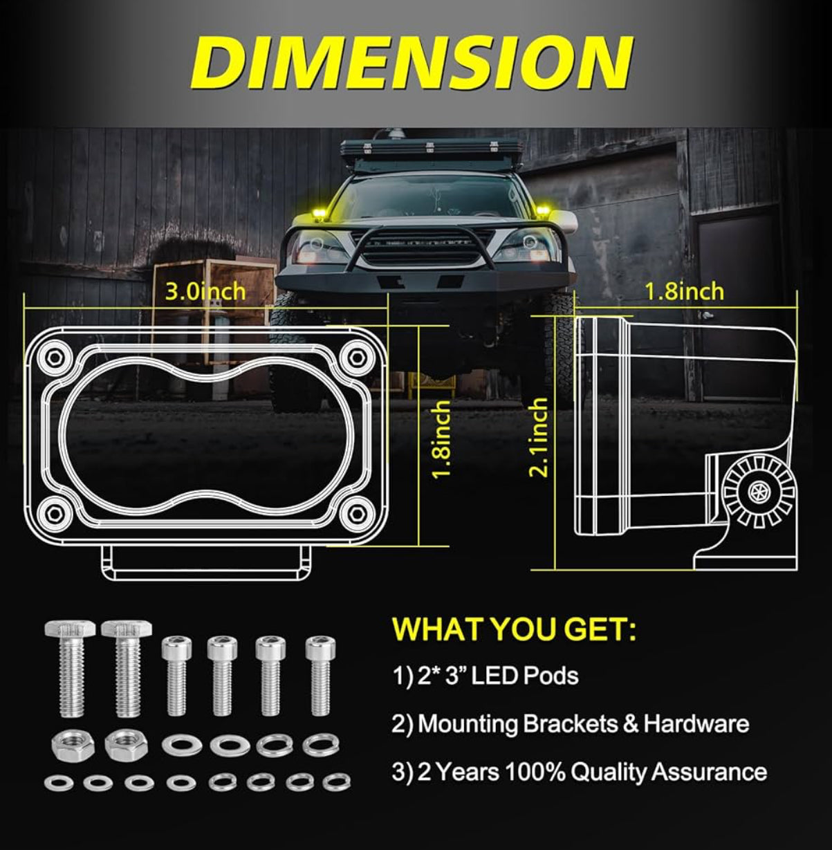 LED Pods 3 Inch CREE LED Off Road Driving Lights