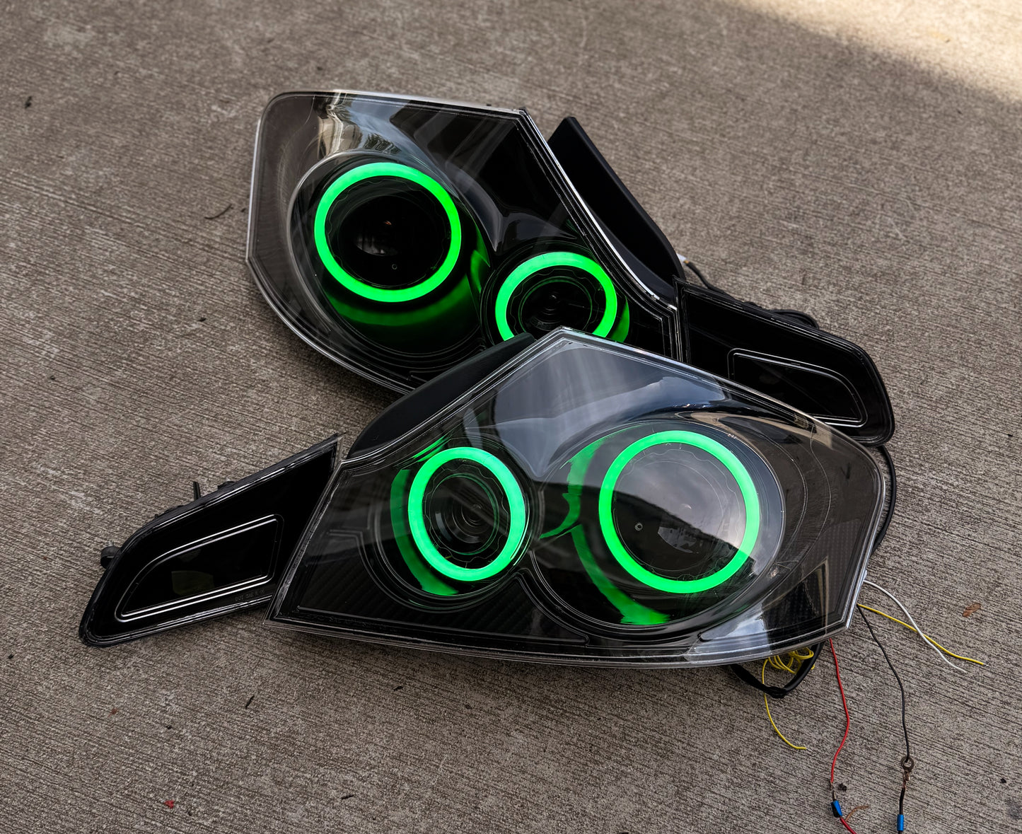 Infiniti G37 V36 G35 Q40 06-14 4dr Sedan Halo Tail Lights with Carbon Fiber RGB