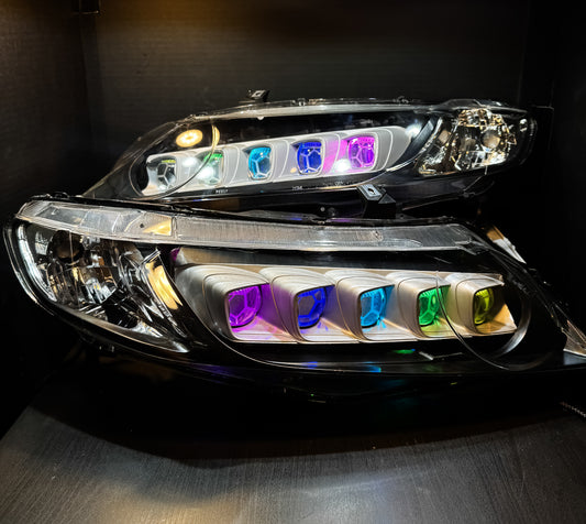 2006-2011 Honda Civic Sedan Jewel Eye Headlights RGB
