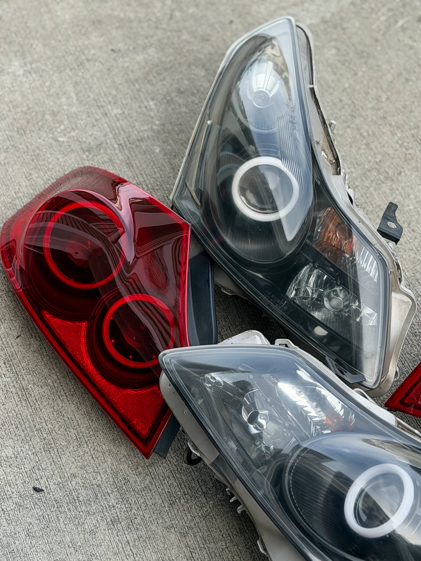 G35 halo headlights and halo tail light bundle