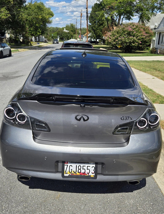 Infiniti G37 V36 G35 Q40 06-14 4dr Sedan Halo Tail Lights with Carbon Fiber
