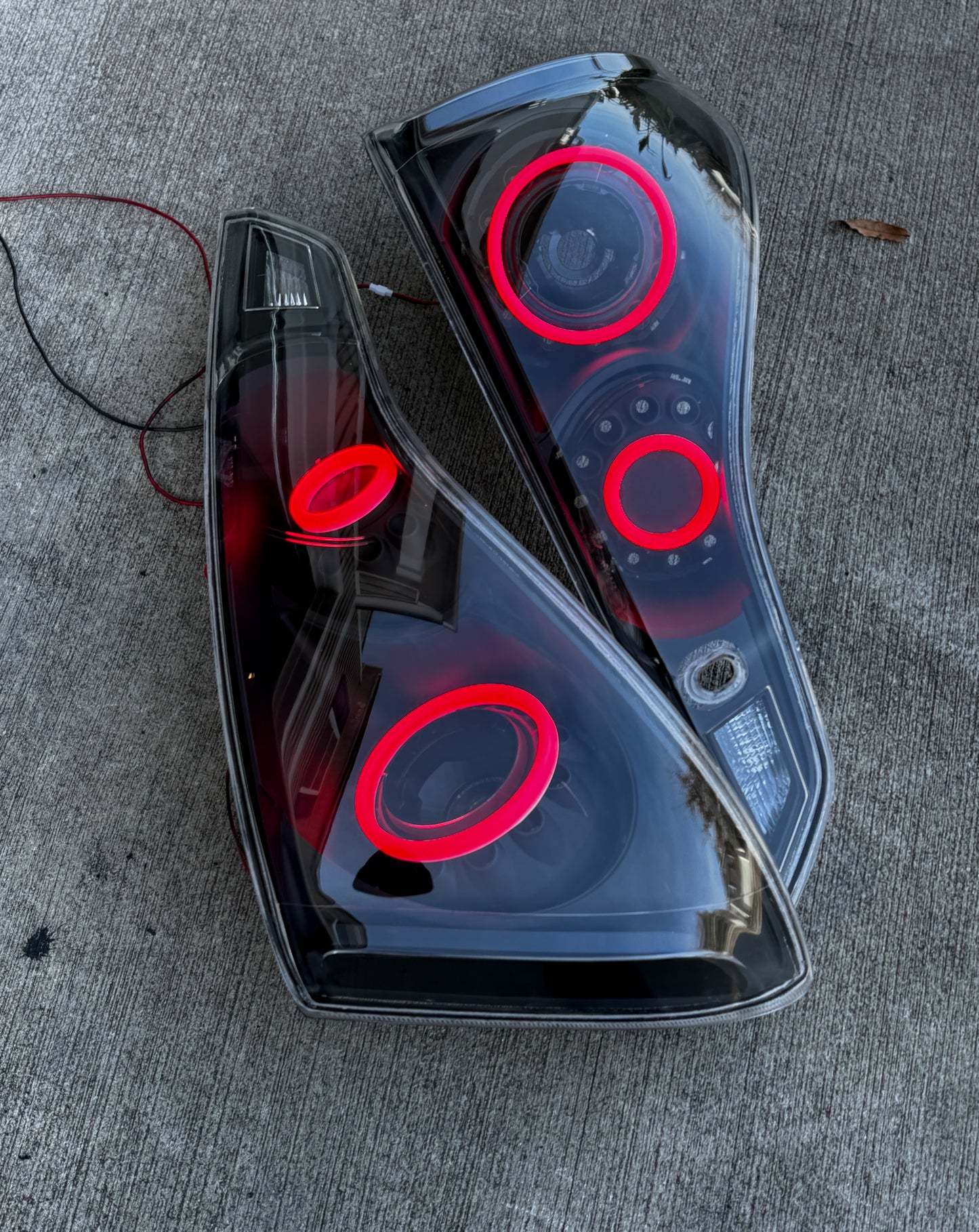 G37 Coupe Clear Halo Tail Lights