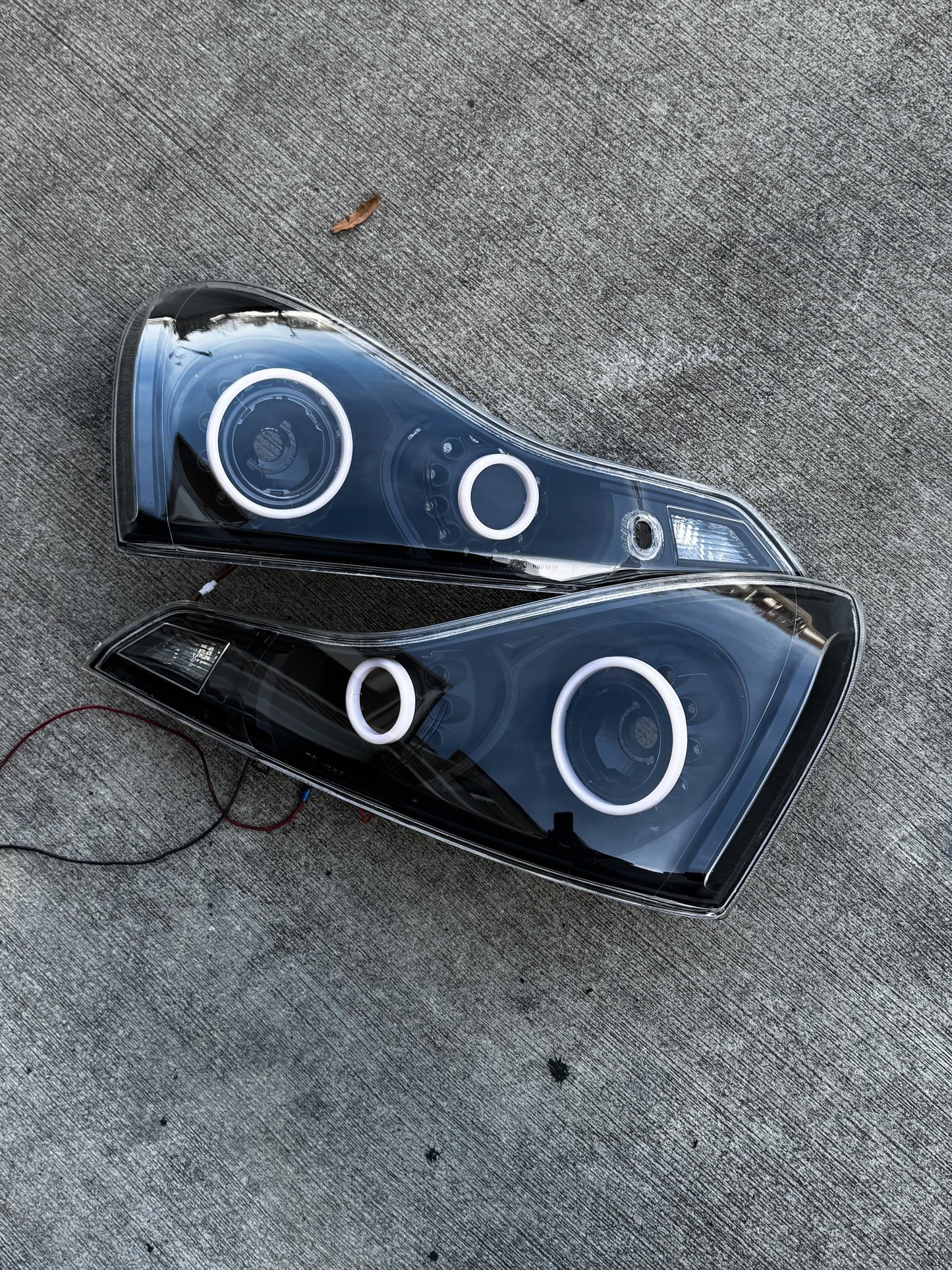 G37 Coupe Clear Halo Tail Lights