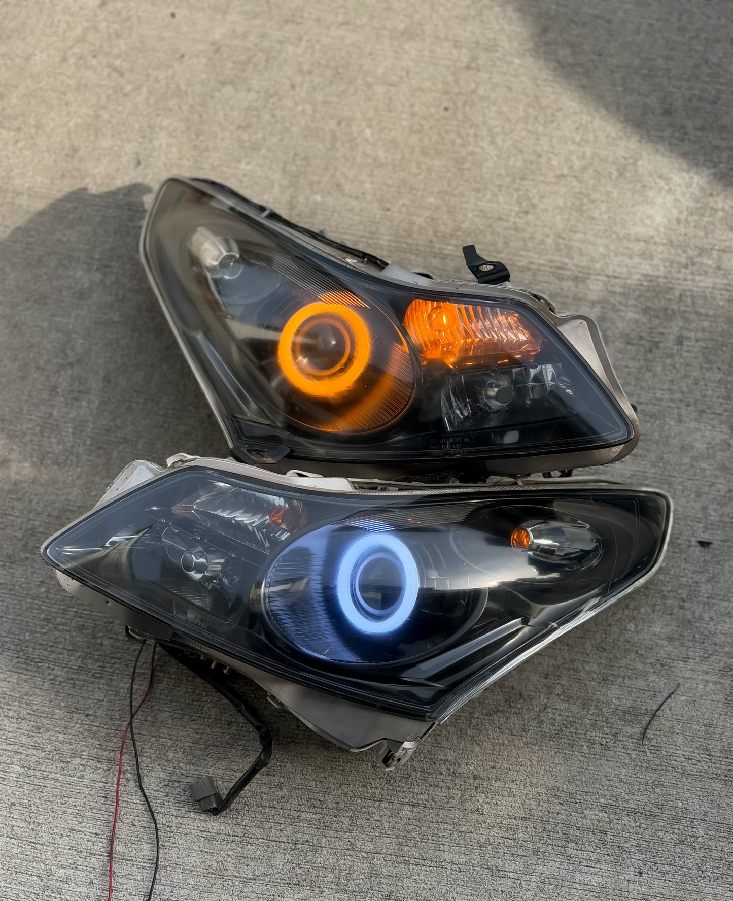 G35 halo headlights and halo tail light bundle