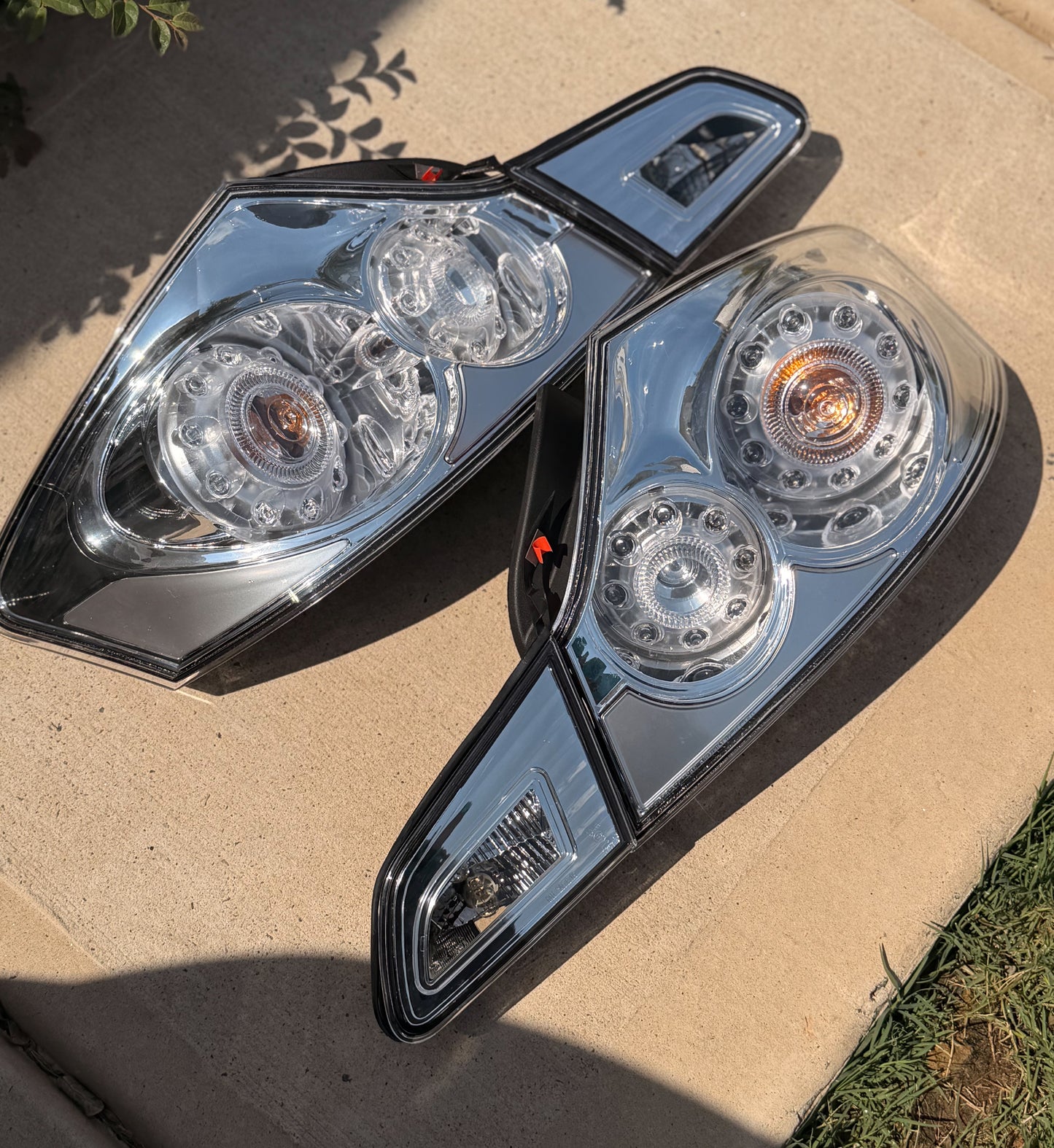 Clear Tail Light Set 2007-2013 Infiniti G35 / G37 Sedan 4D