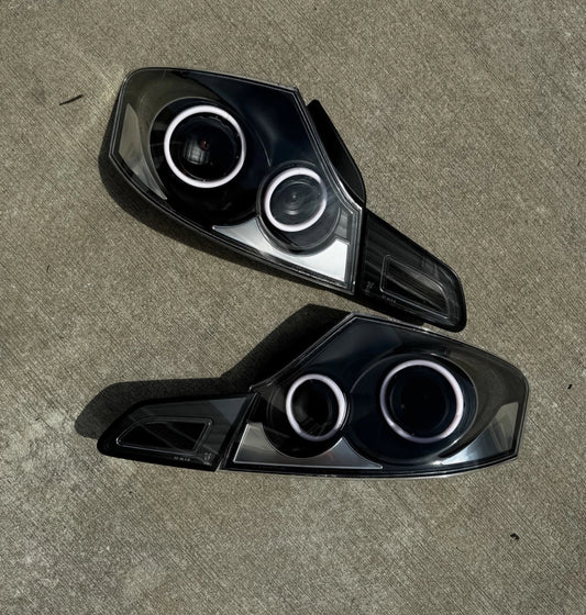 Infiniti G37 V36 G35 Q40 06-14 4dr Sedan Halo Tail Lights Black