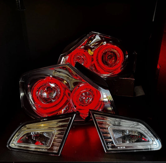 Infiniti G37 V36 G35 Q40 06-14 4dr Sedan Halo Tail Lights Clear