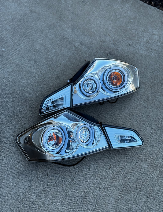 Infiniti G37 V36 G35 Q40 06-14 4dr Sedan Halo Tail Lights Clear
