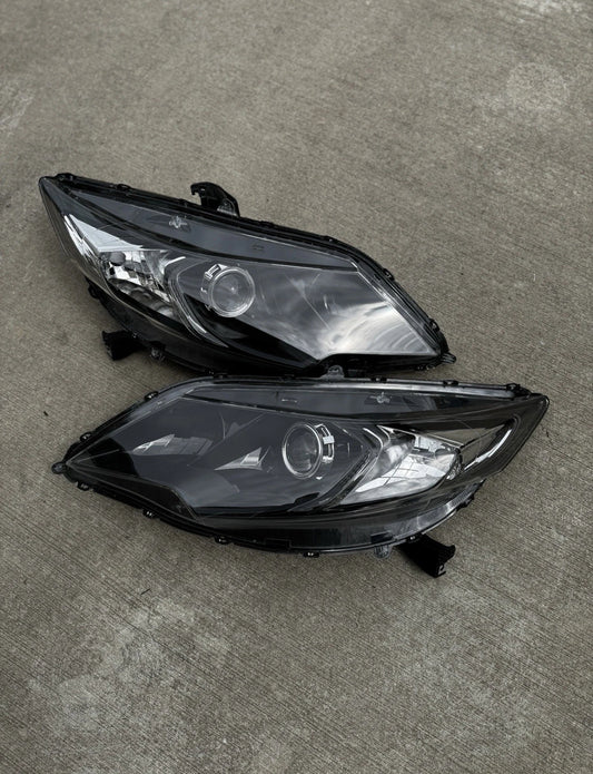For 2014-2015 Honda Civic Coupe 2Dr LED OE Style Black Clear Headlights Pair